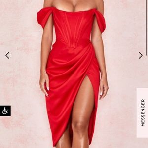 NEW WITH TAGS House of CB “Loretta” off shoulder corset dress